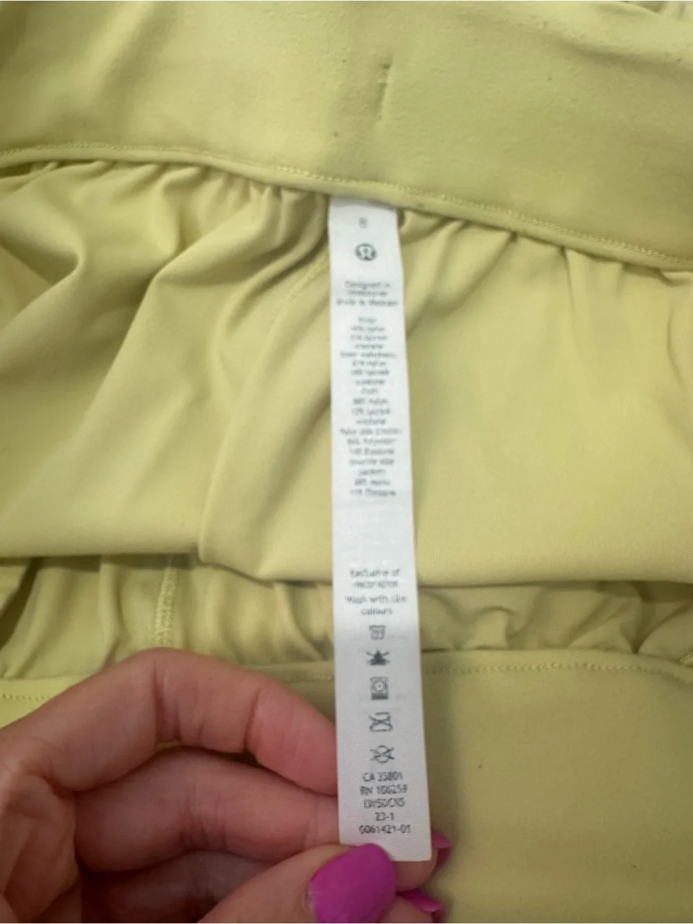 lululemon athletica Pale Yellow Elastic Ruffle Waist Joggers